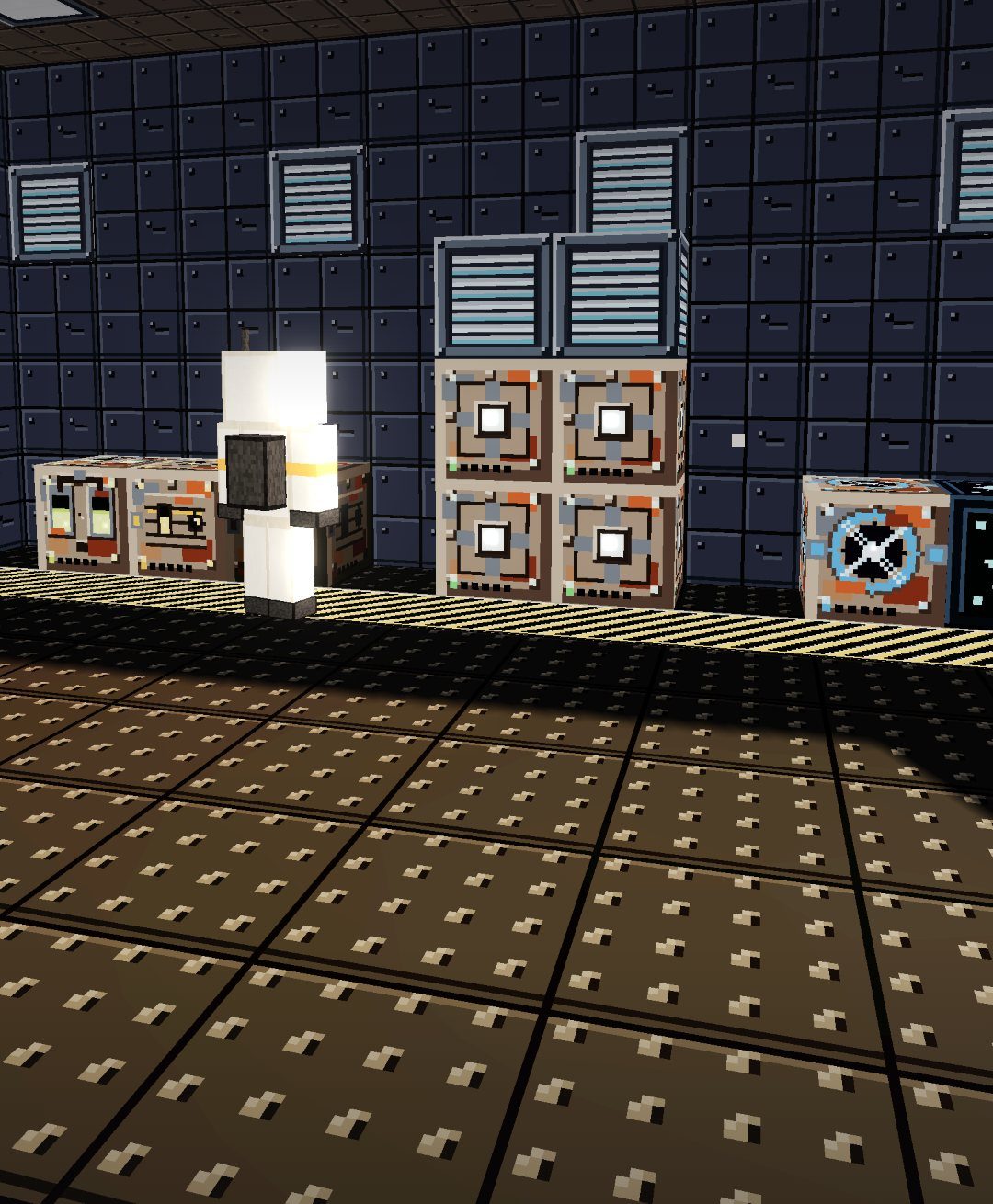 A pilot inside the ship among reactor and core blocks